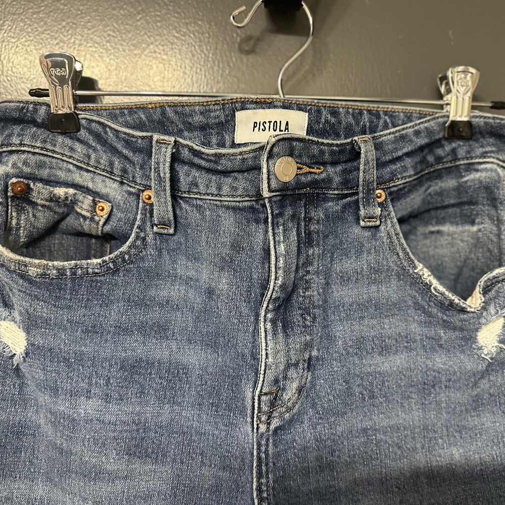 Pistola cropped denim